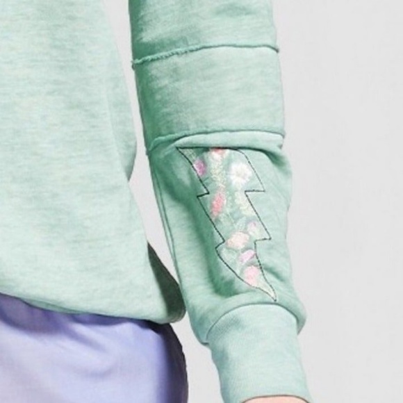 Sleep Sweatshirt Women's Long Sleeve Green Med and Large - Picture 6 of 6